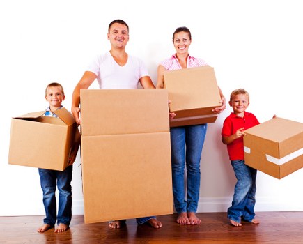 Removalists loading household furniture at a Croydon home