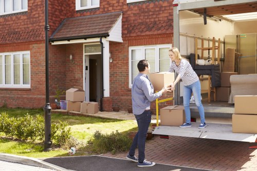 Commercial moving team planning a business relocation in Croydon