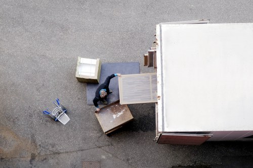 Man and van removals van in a Croydon residential street