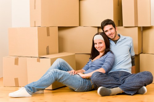 Moving van outside a Croydon property during a house relocation
