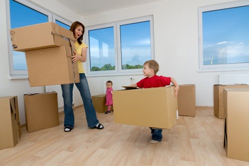 Professional moving van loading in South Croydon
